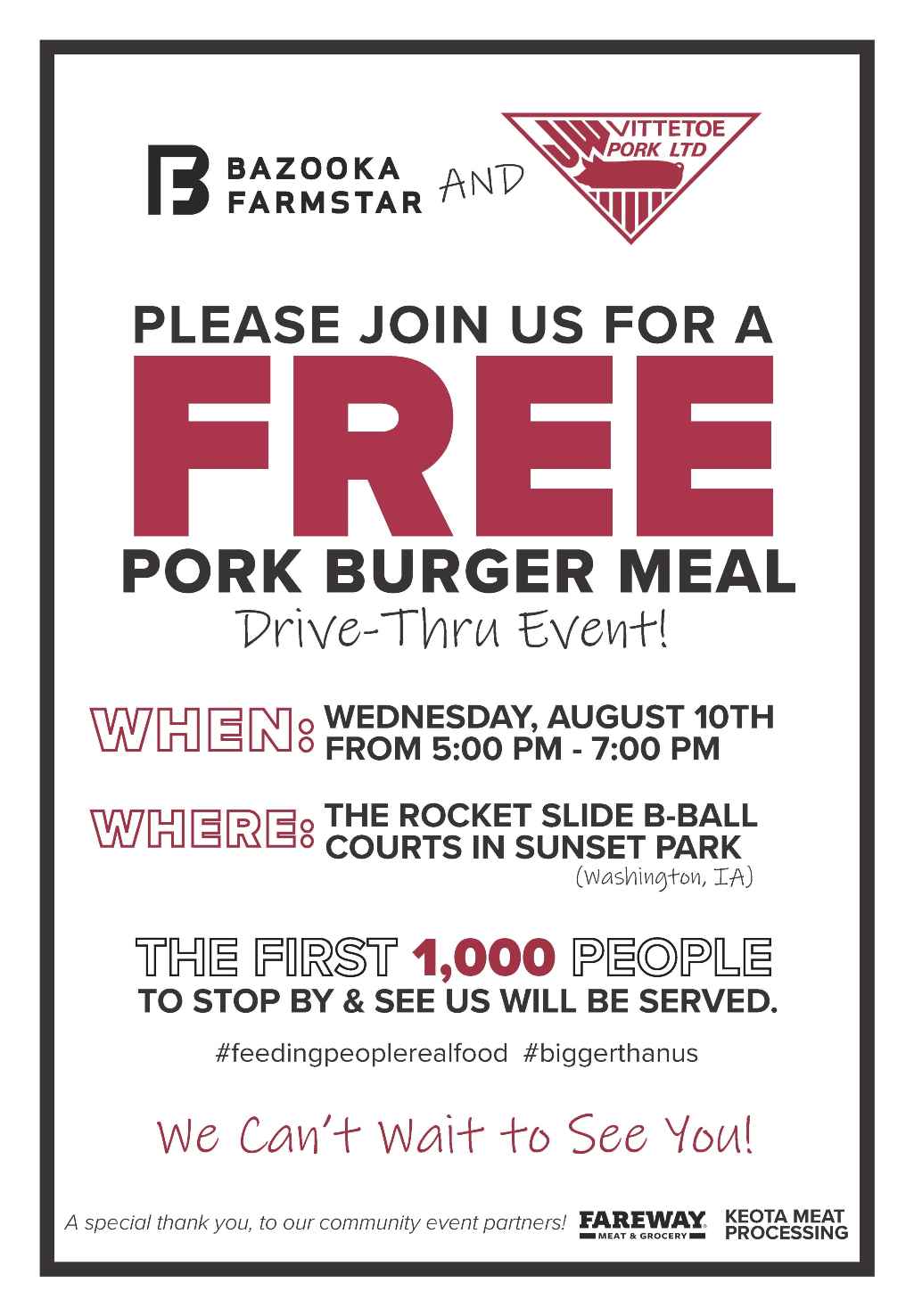 Bazooka-Free-Pork-Burger-Drive-Thru-Event