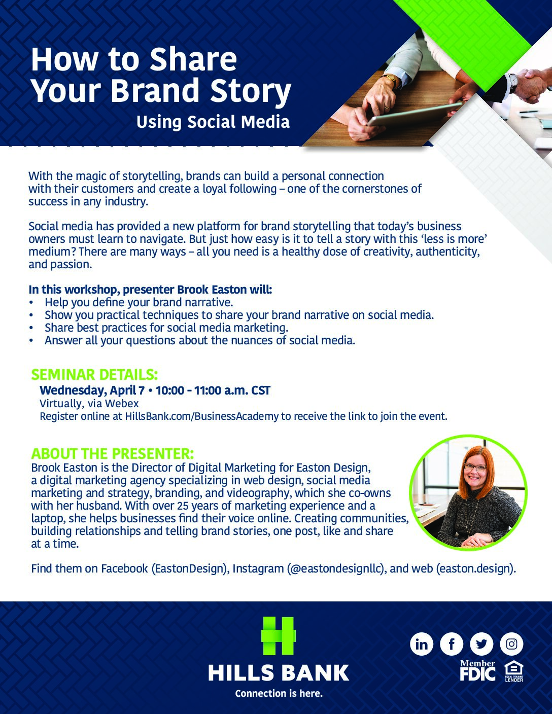 program Bløde tidevand How to Share Your Brand Story Using Social Media - City of Washington, Iowa