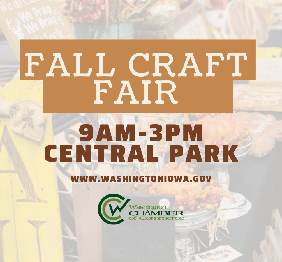 Washington’s 35th Annual Fall Craft Fair City of Washington, Iowa